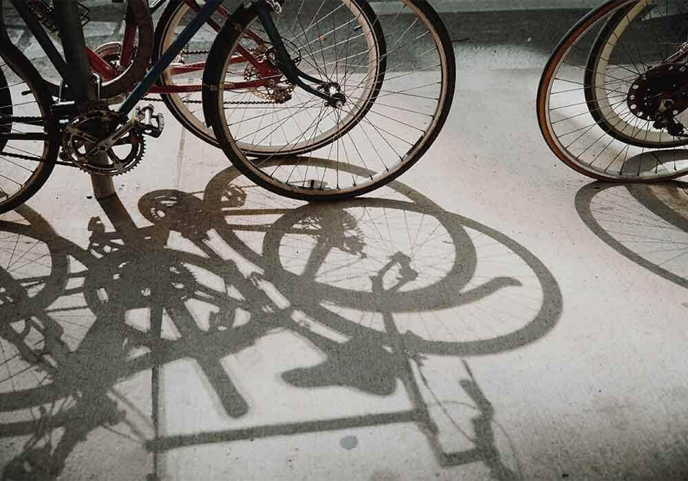 Bicycle photoshop complex shadow before image