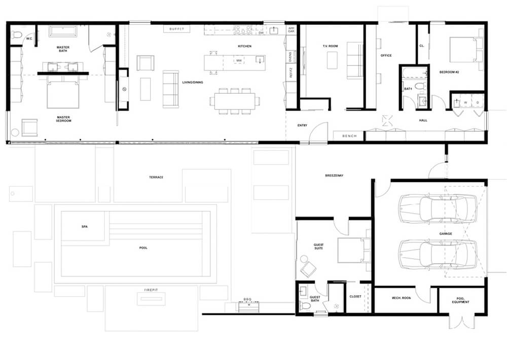 Vector floor plan drawing