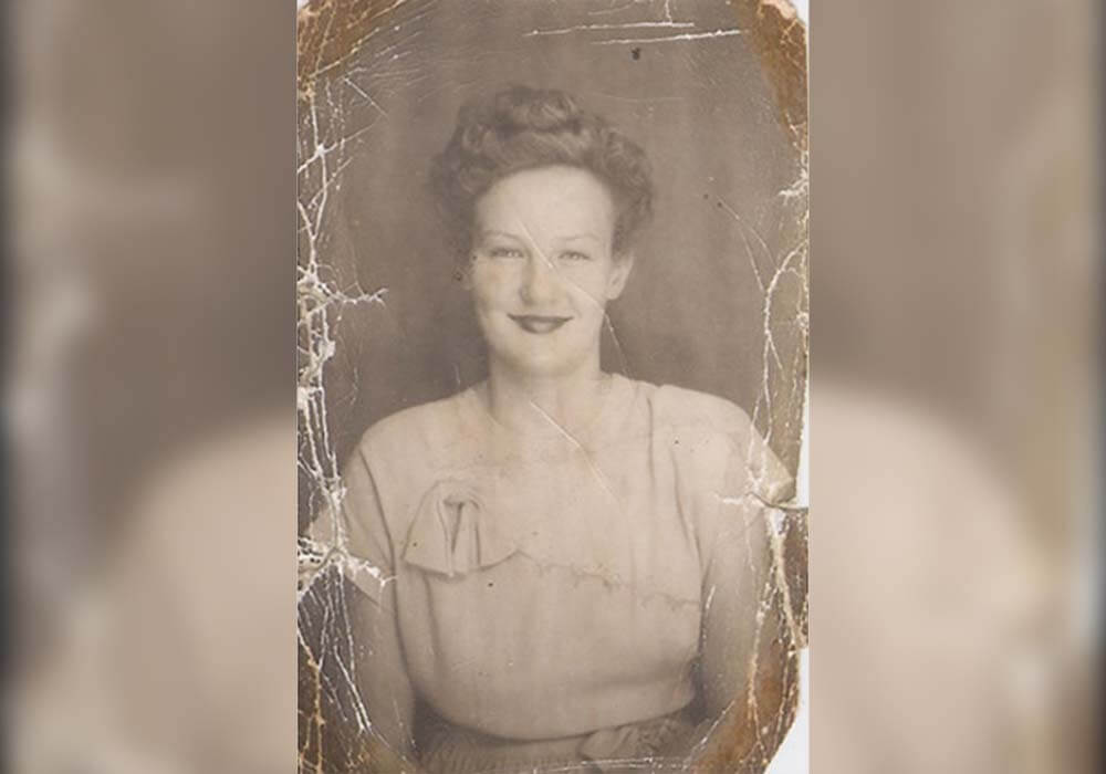 Vintage photo restoration before image