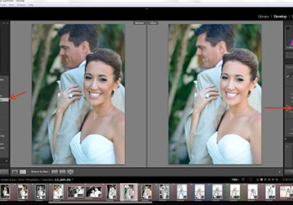 Wedding batch photo processing and editing