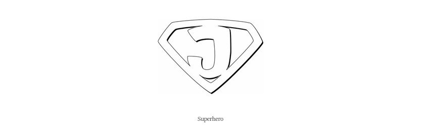 Superhero-style-logo-j