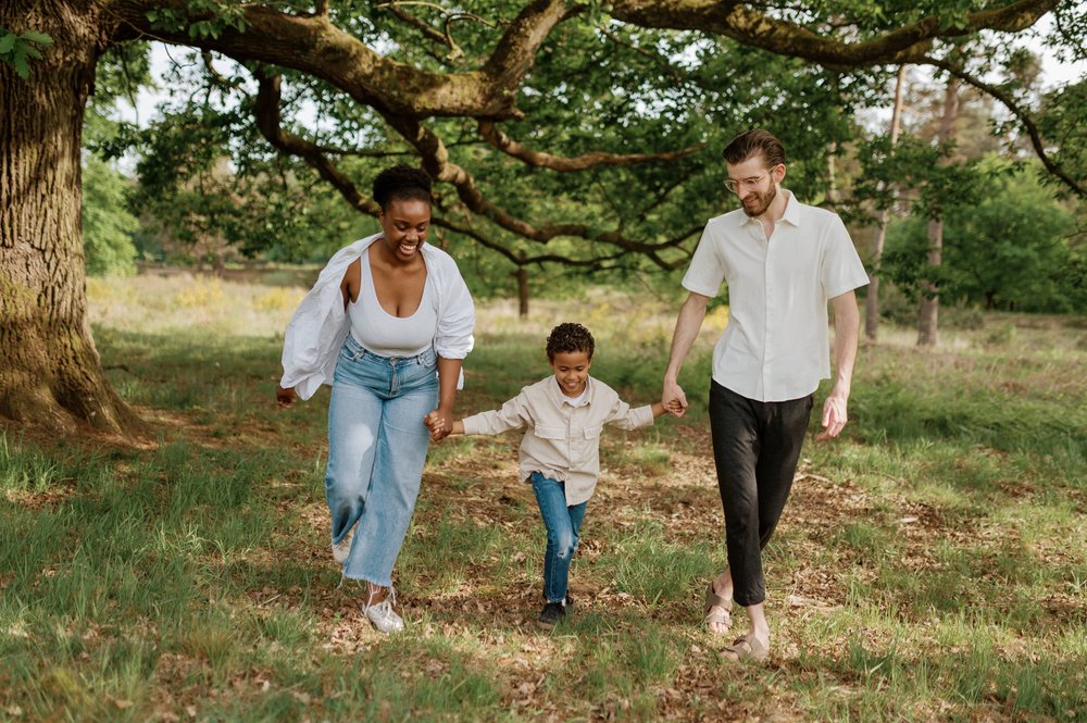 Family Under A Big Tree