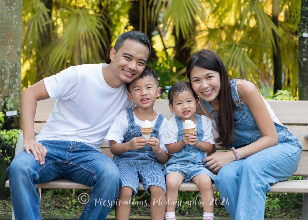 White and Light Blue Family Outfit