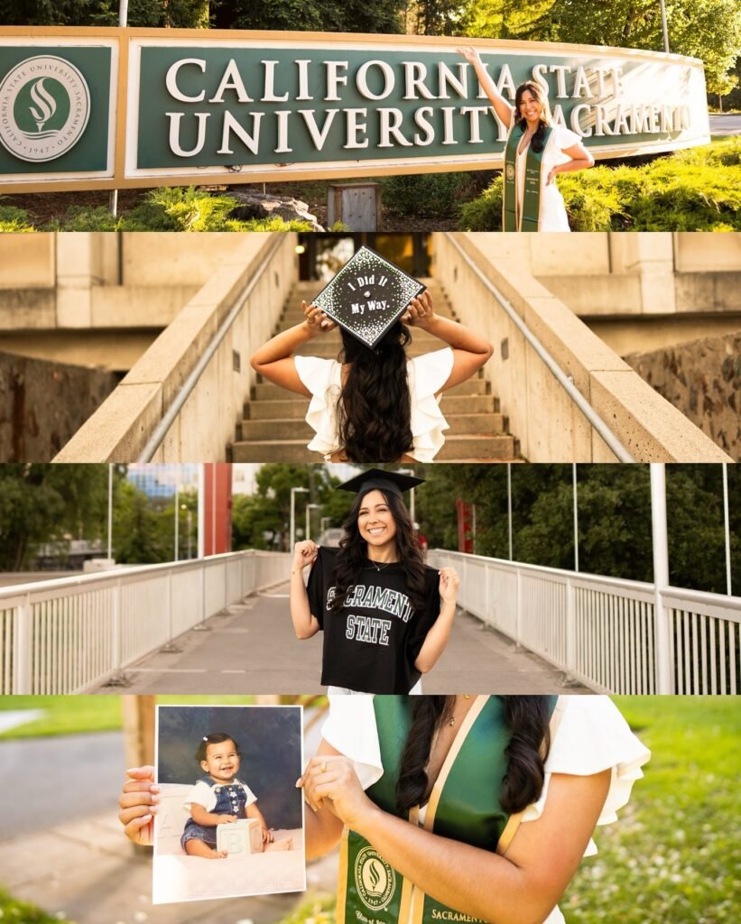 Posing With University Marquee