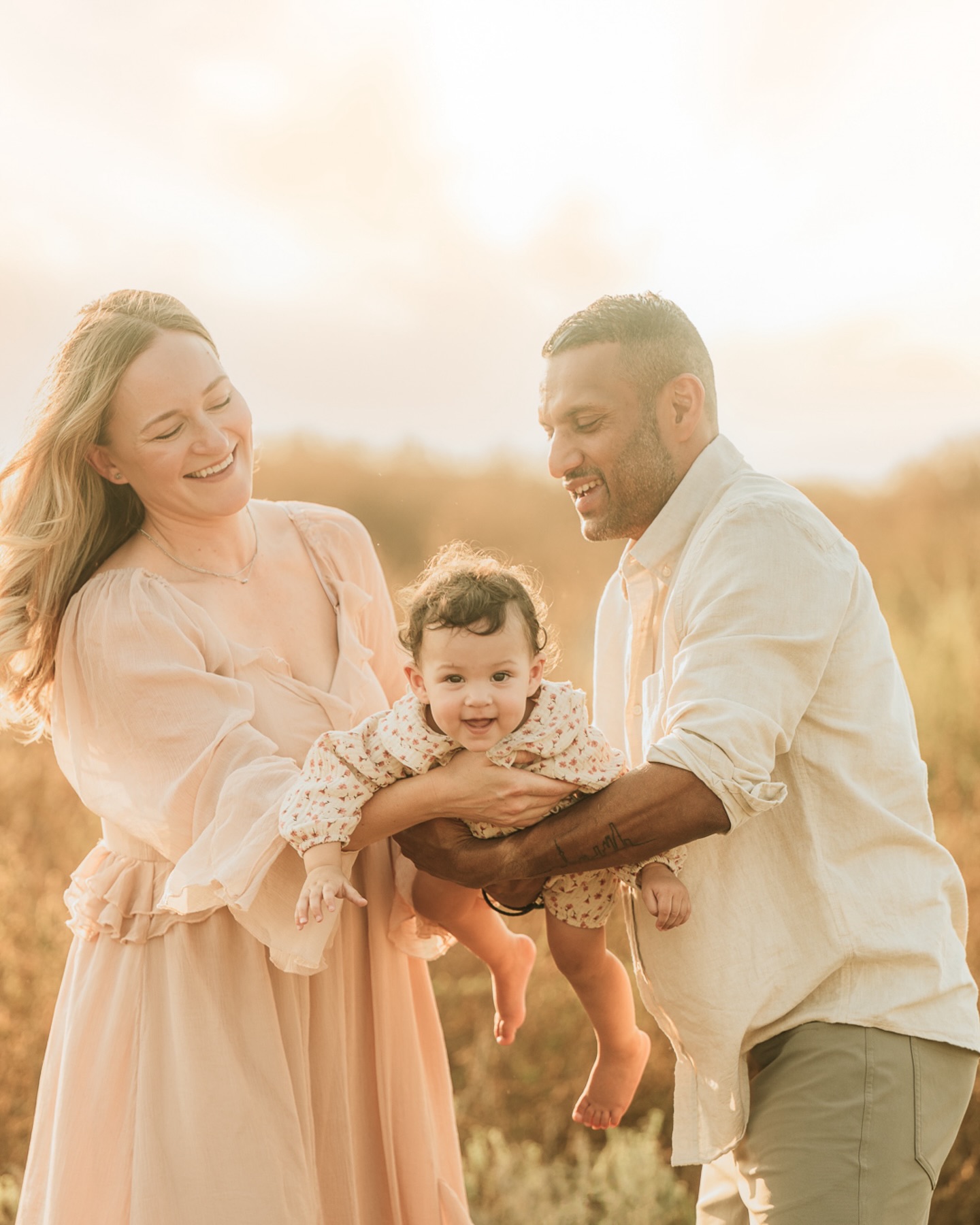 Bright Outdoor Family Portrait