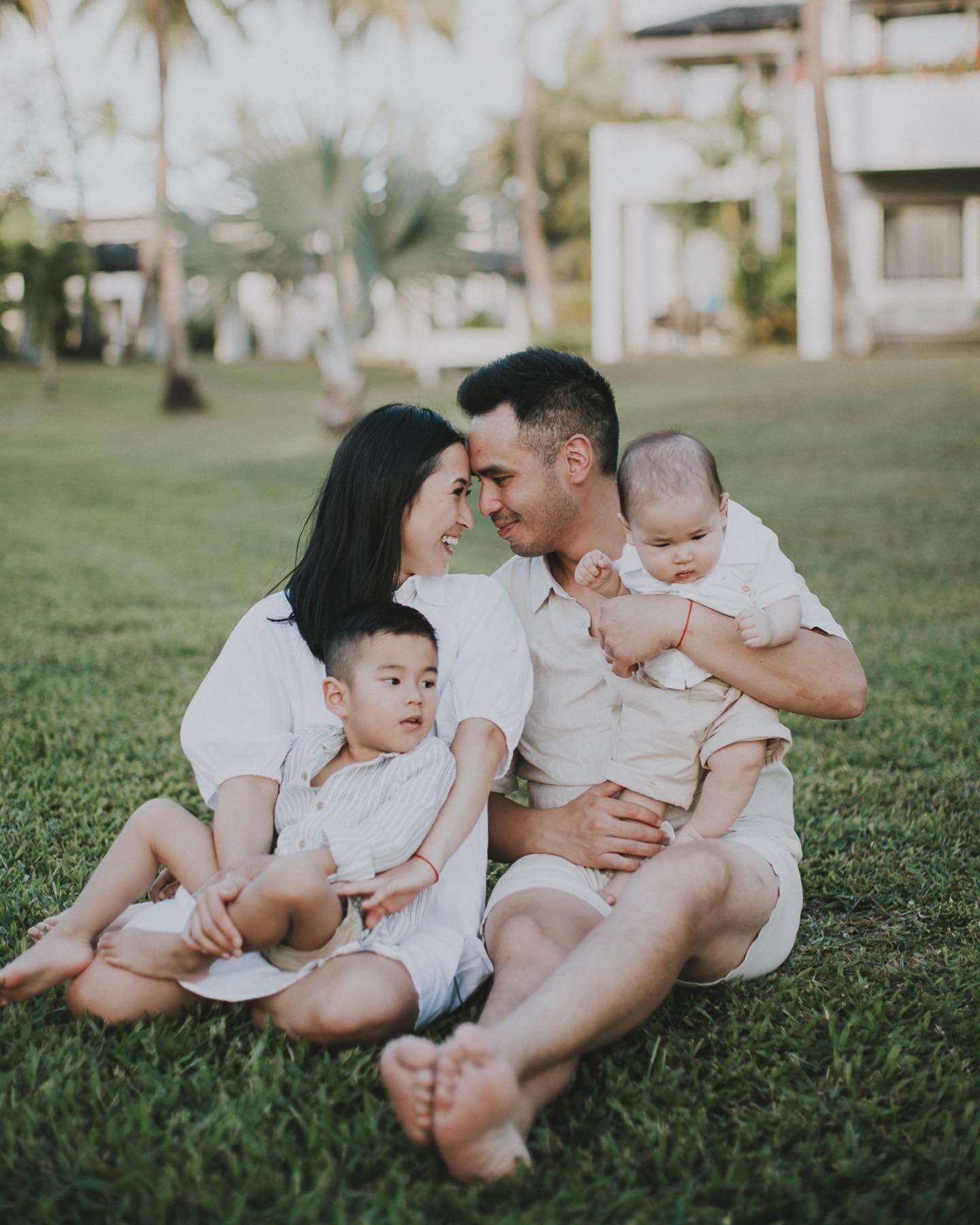 Tropical Outdoor Family Portrait