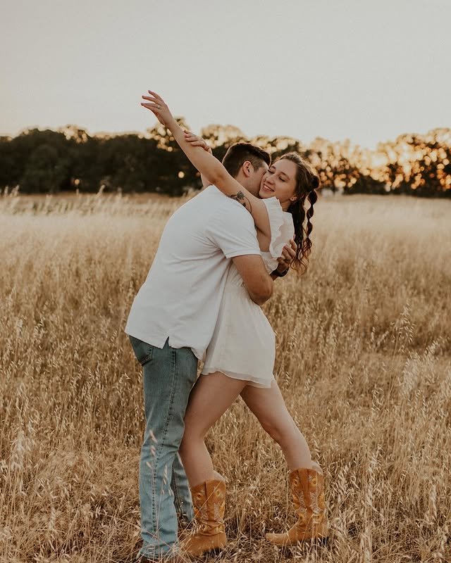 Field of Love Anniversary Photoshoot Idea