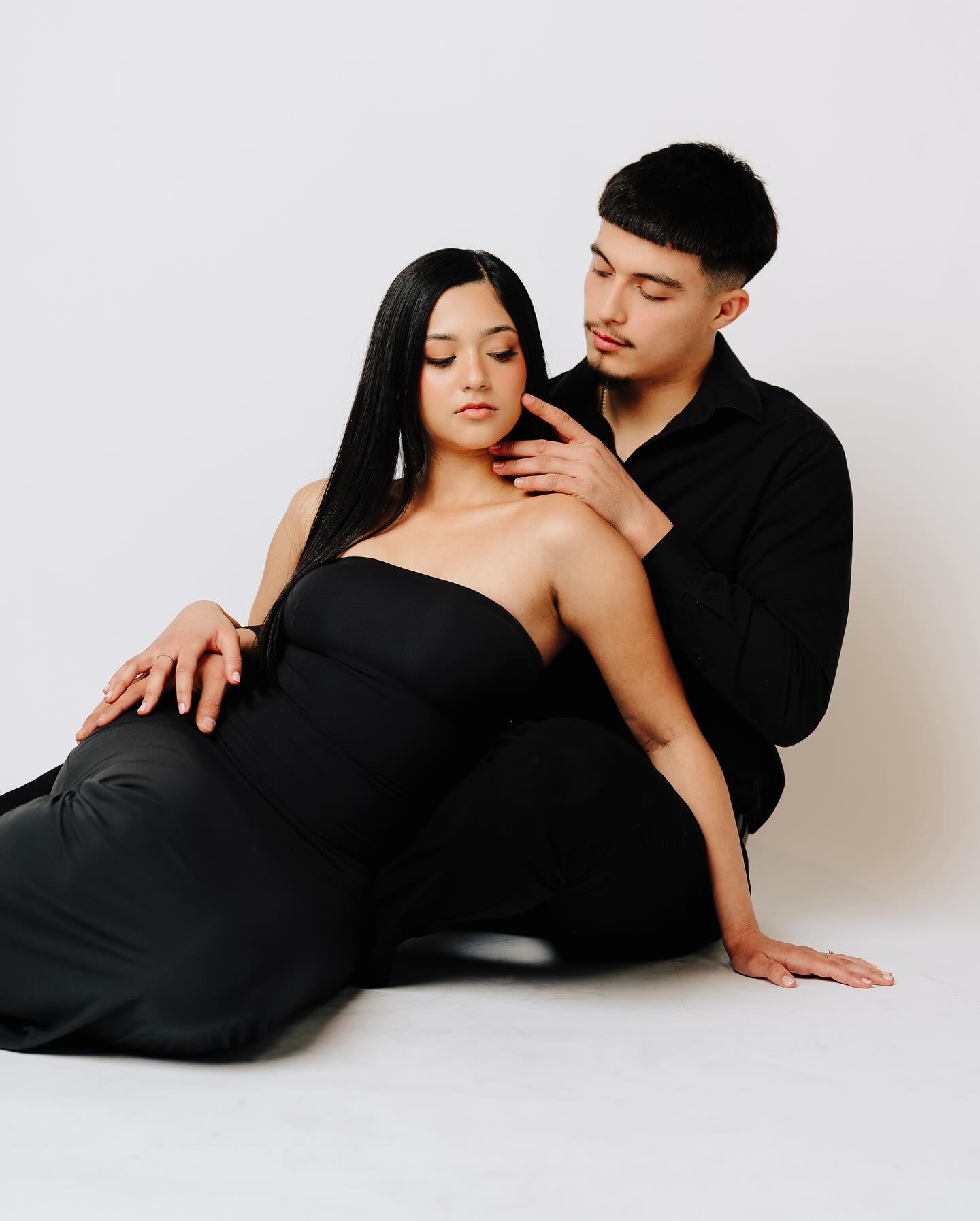 Minimalist Studio Anniversary Photoshoot Idea