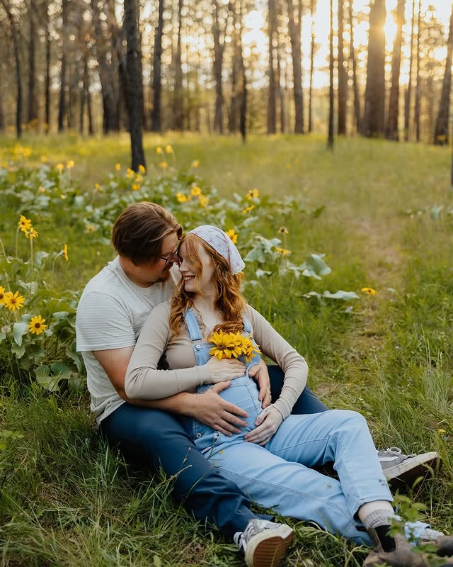 Forest Maternity Bliss Spring Photoshoot Idea