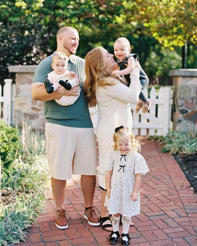 Golden Hour Family Twin Photoshoot Idea