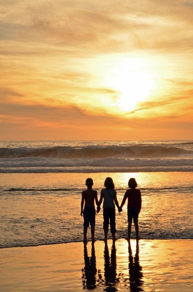 Beach Wave Chasing Trio