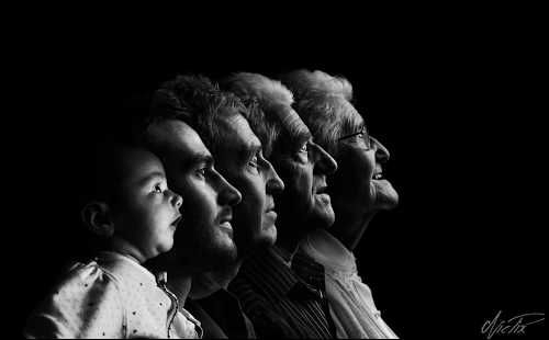 Black and White Generational Portrait