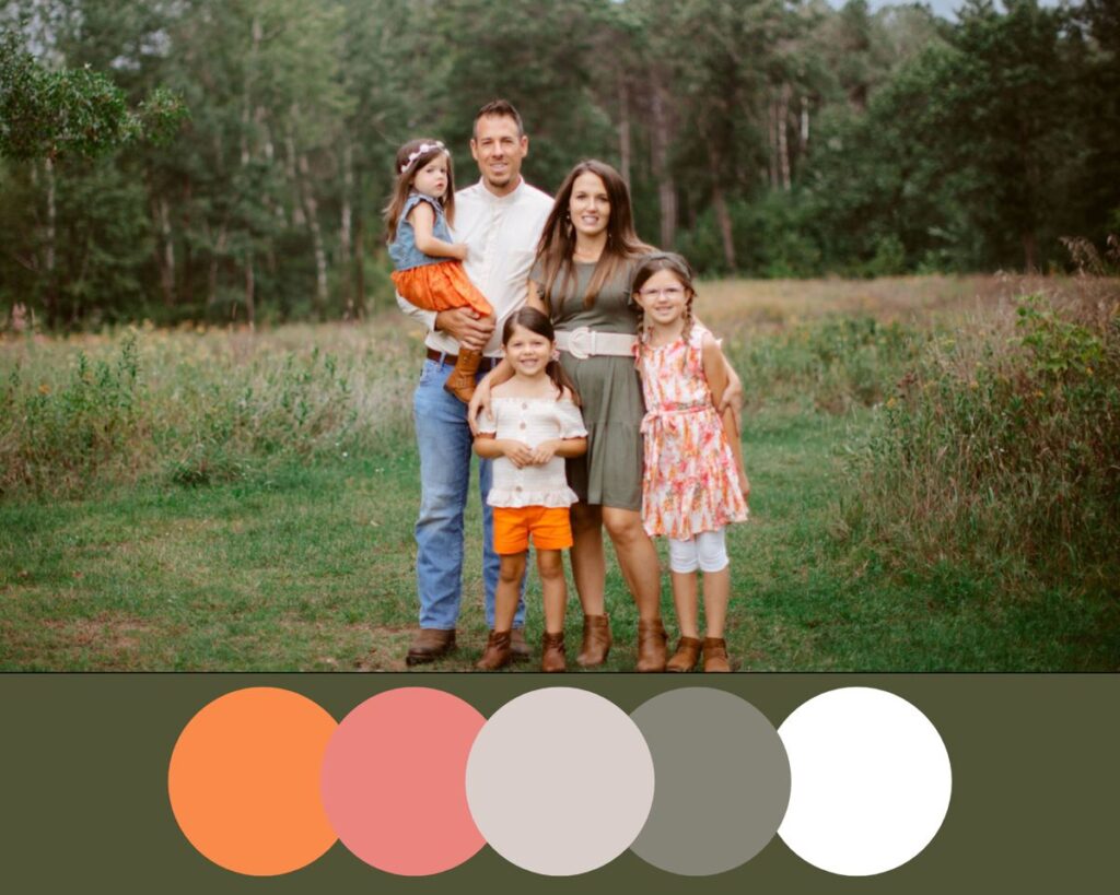 Coordinated Color Palette Portraits