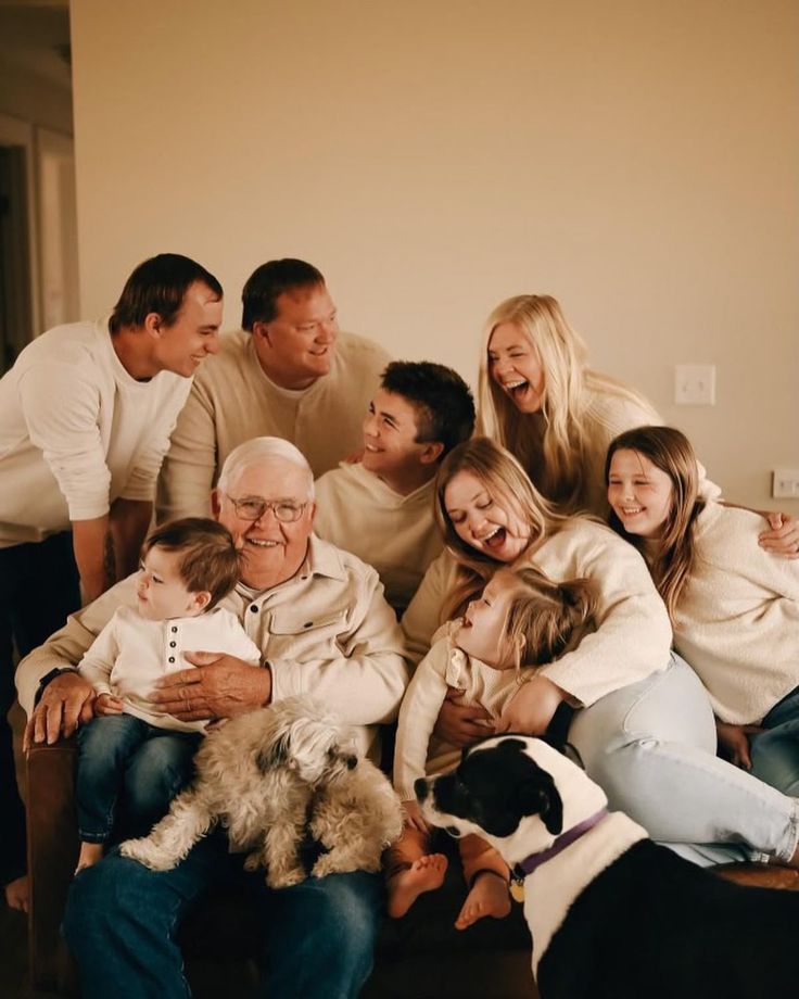 Living Room Cozy Group Portrait