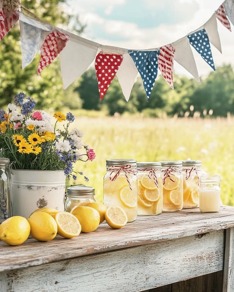 Mason Jar Lemonade Stand Scene