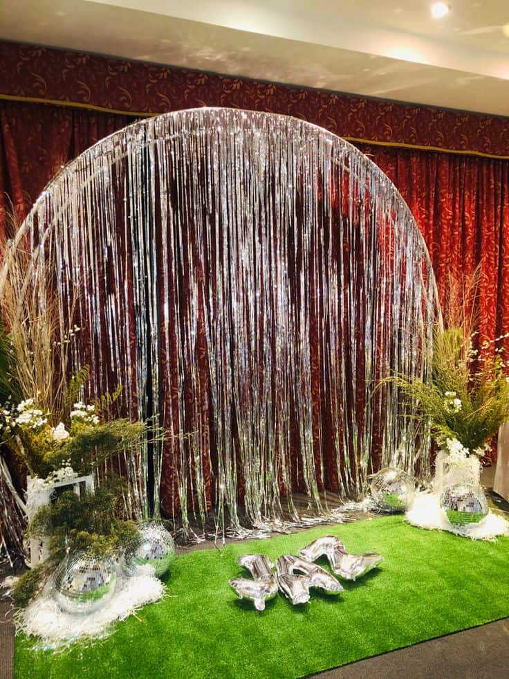 Metallic Fringe Curtain