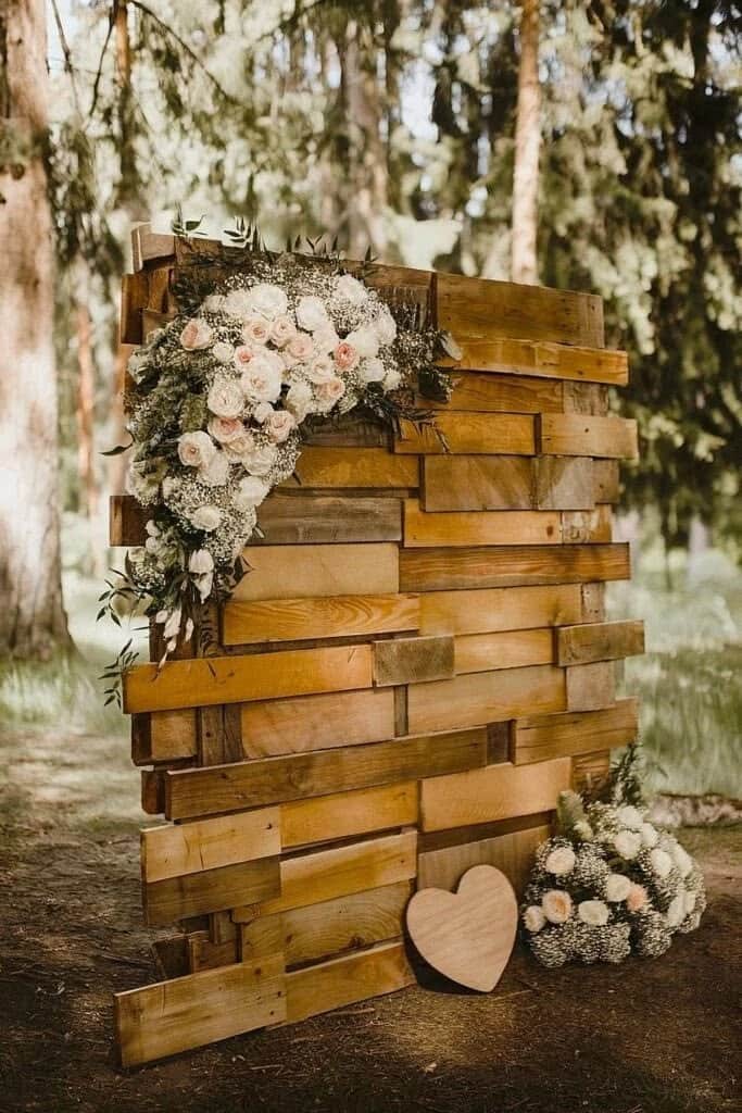 Rustic Wood Panel Backdrop