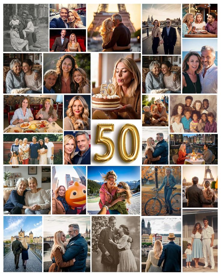 birthday photo collage ideas