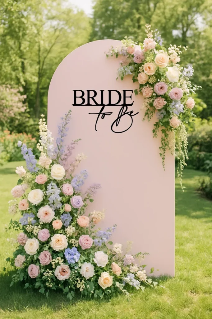 bridal shower photo backdrop ideas