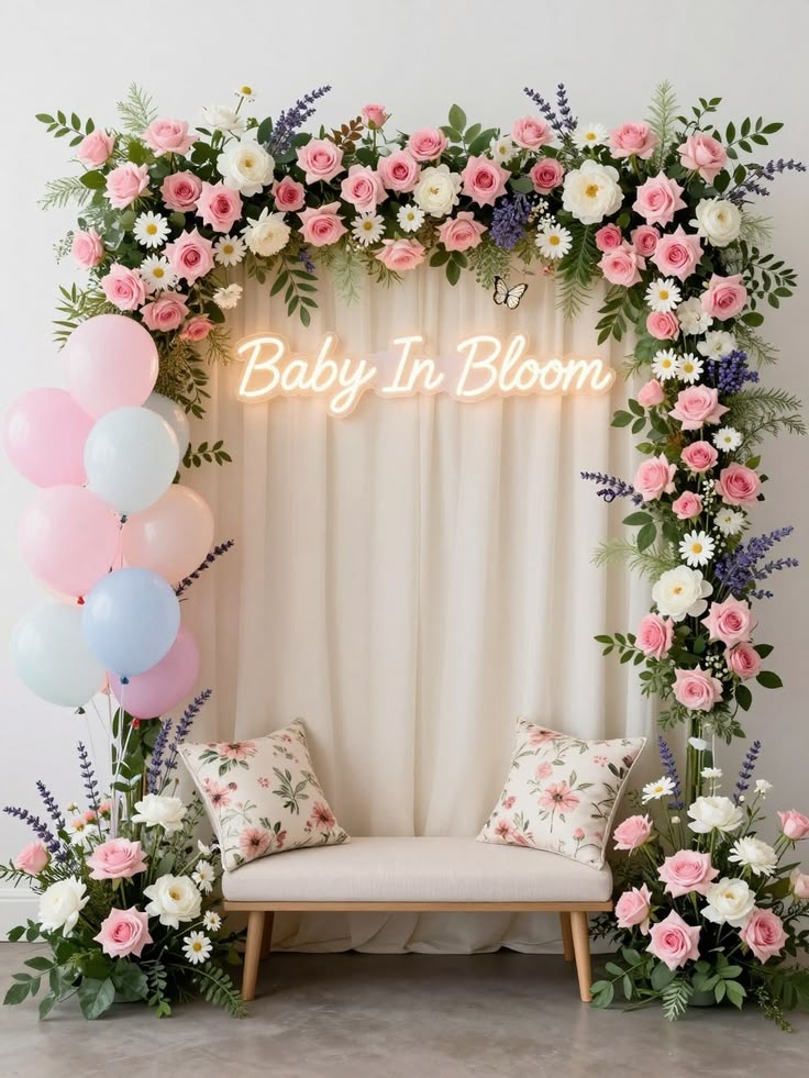 baby shower photo backdrop ideas