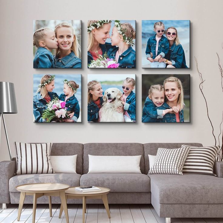 canvas photo wall ideas