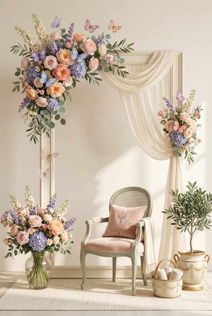 bridal shower photo backdrop ideas