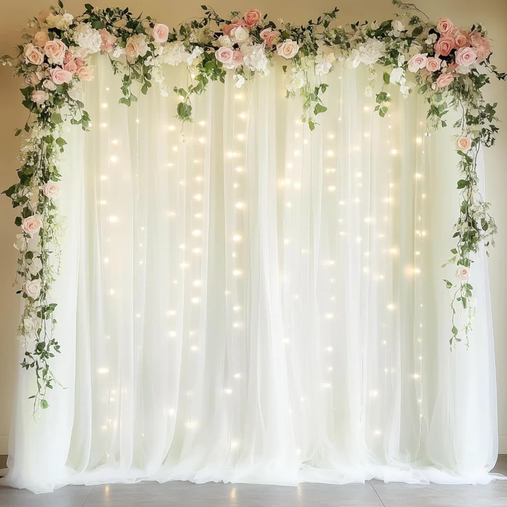 bridal shower photo backdrop ideas