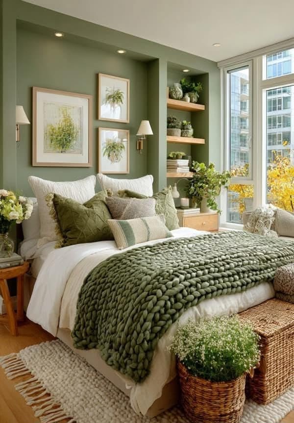 bedroom photo wall ideas