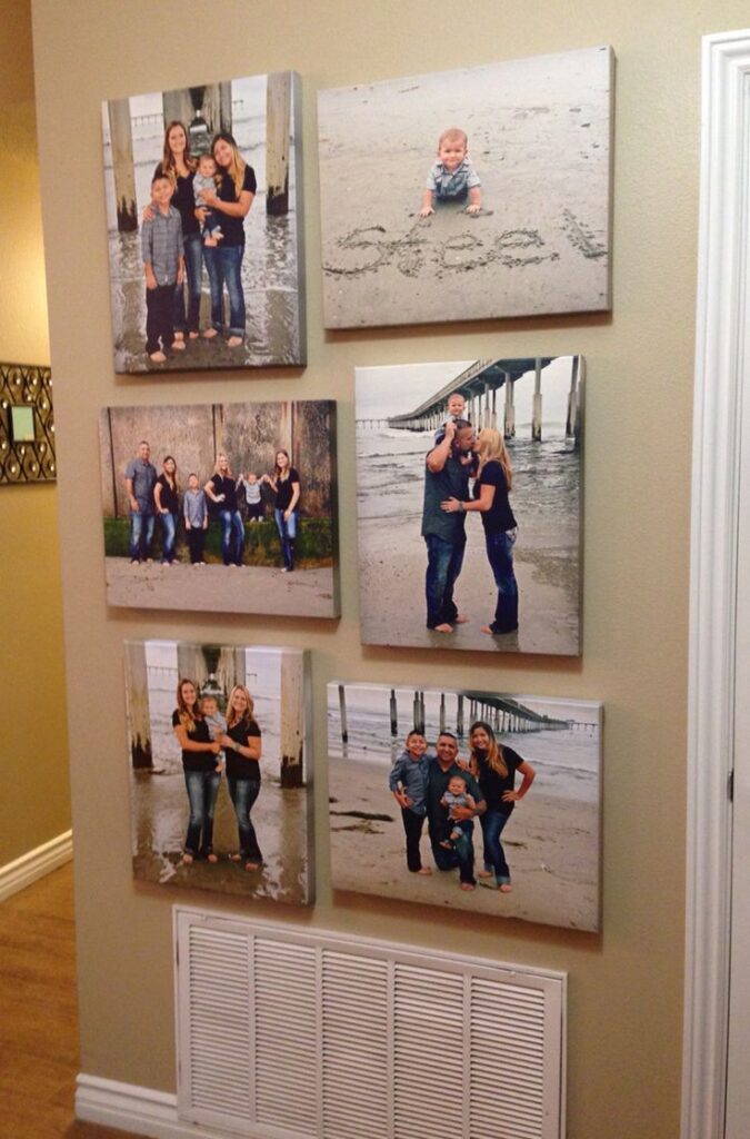 canvas photo wall ideas