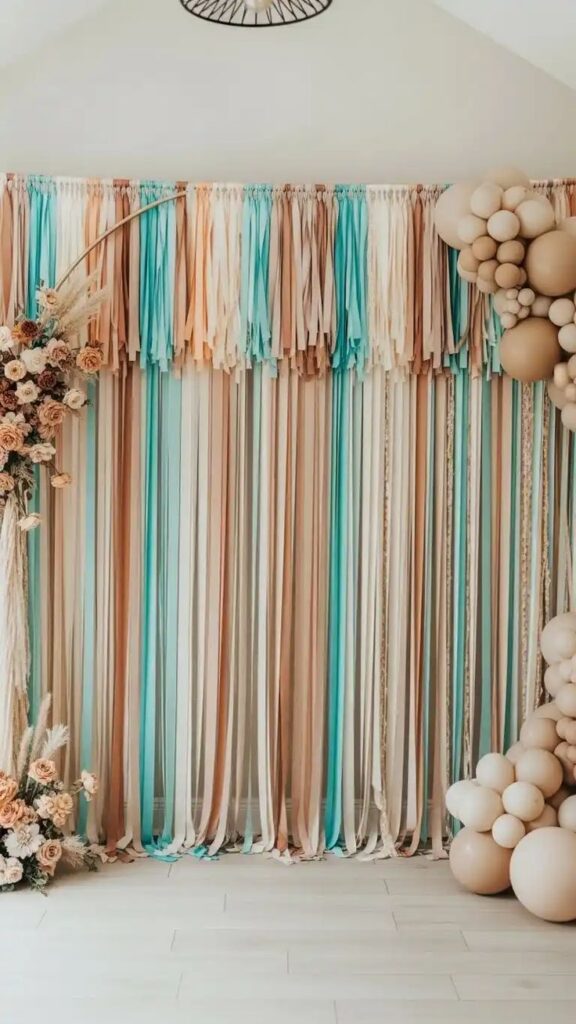 bridal shower photo backdrop ideas