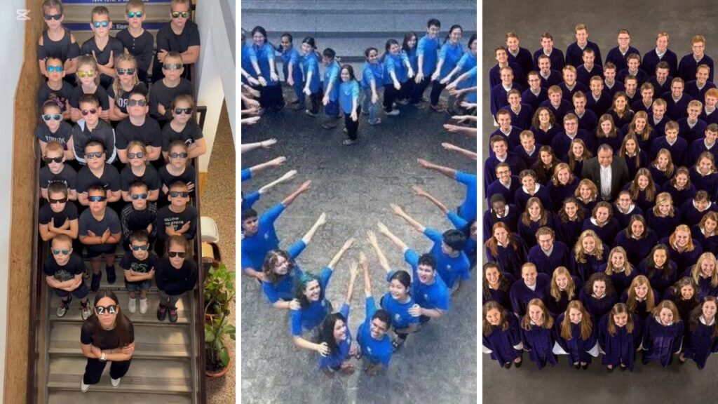 creative large group photo ideas