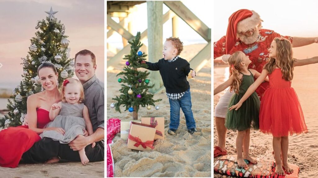 beach christmas photo ideas