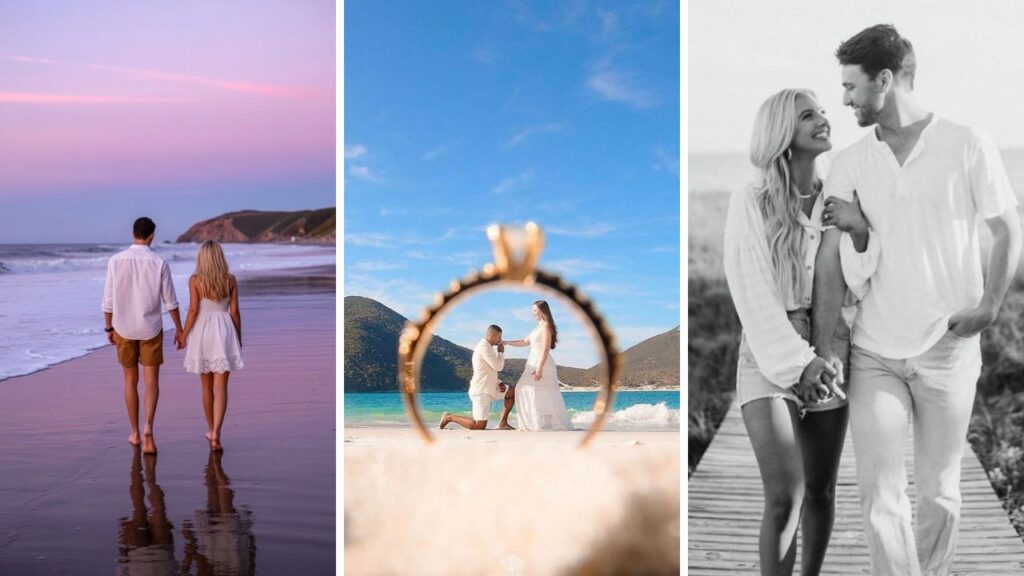 beach engagement photo ideas