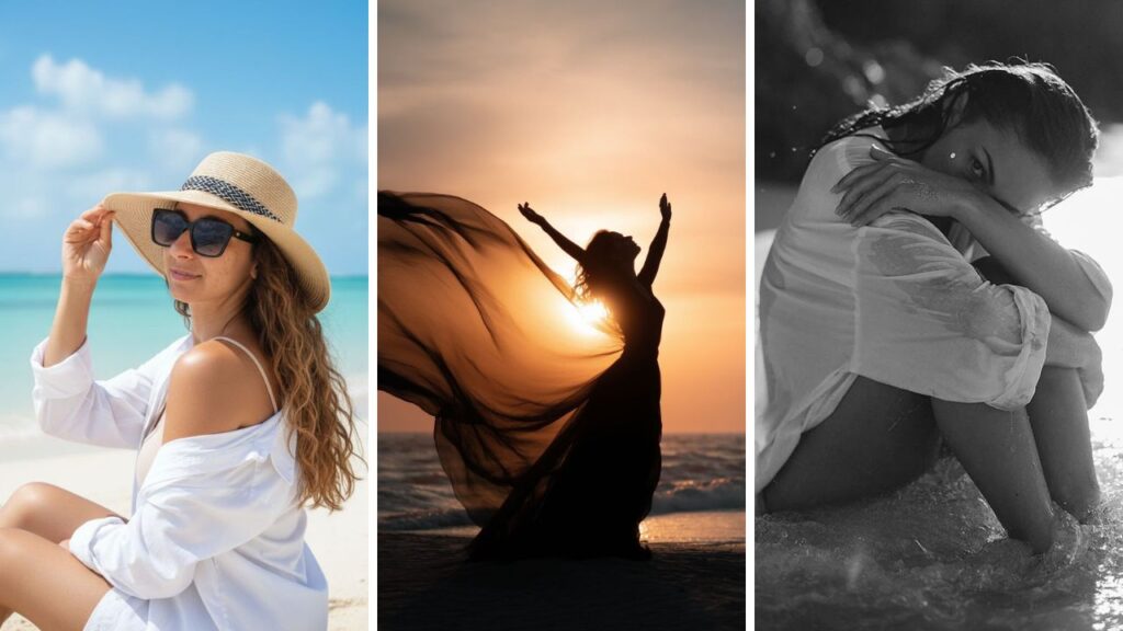 beach photo ideas for girl
