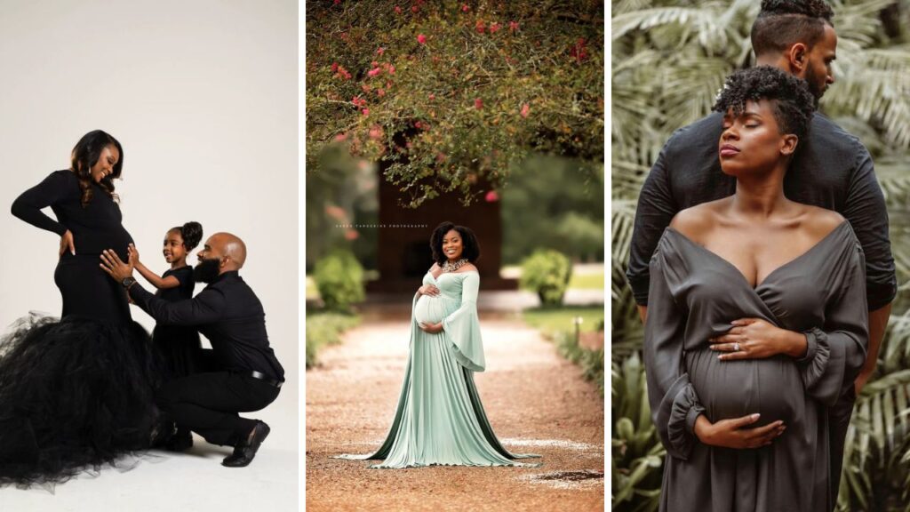 black family maternity photo ideas