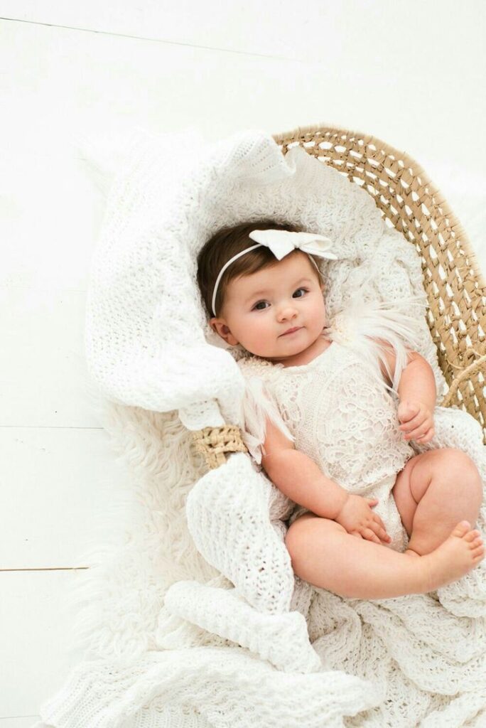 baby in a basket photo ideas