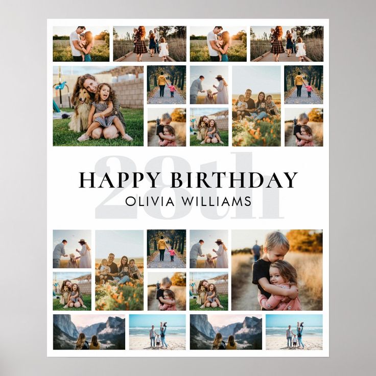 birthday photo collage ideas