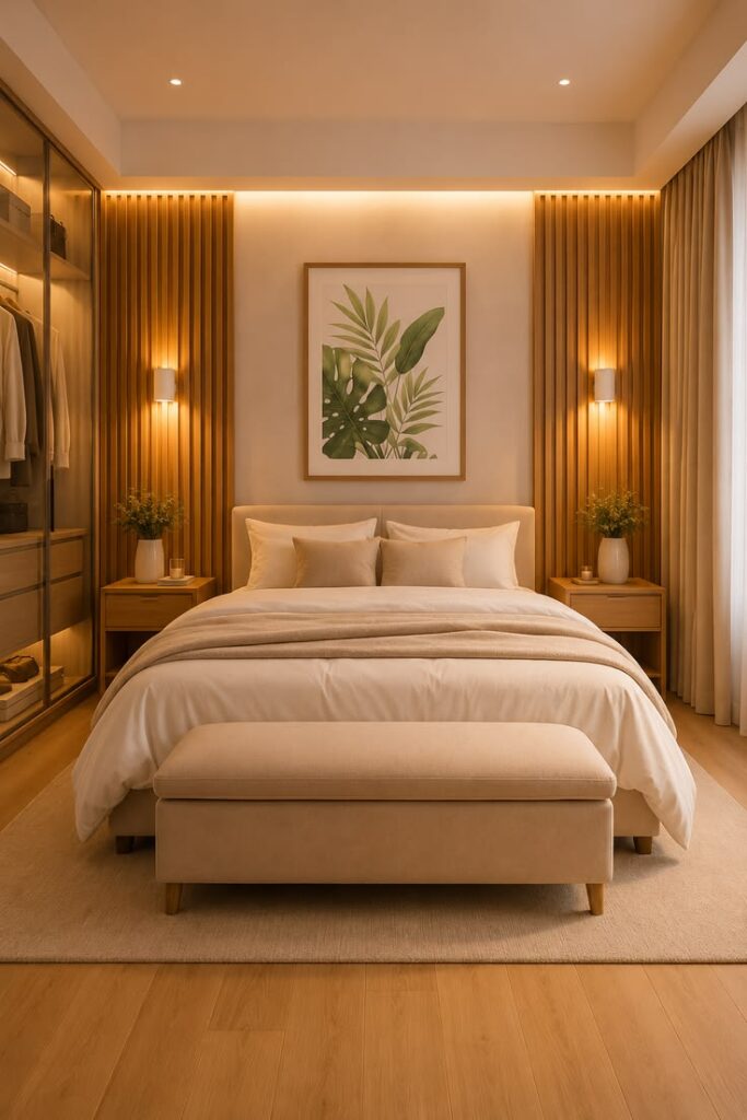 bedroom photo wall ideas