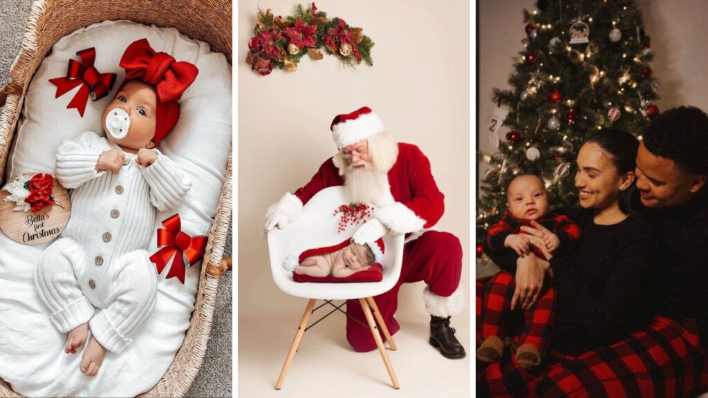 baby first christmas photo ideas