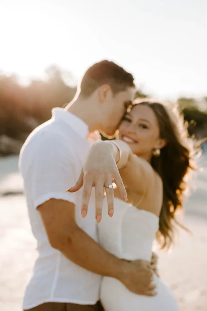 beach engagement photo ideas