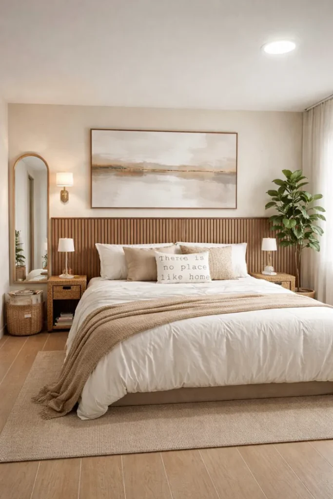bedroom photo wall ideas
