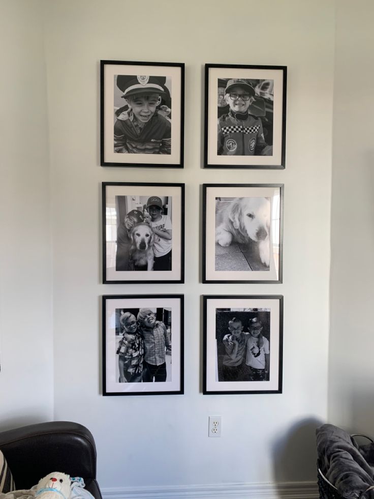 black and white photo wall ideas