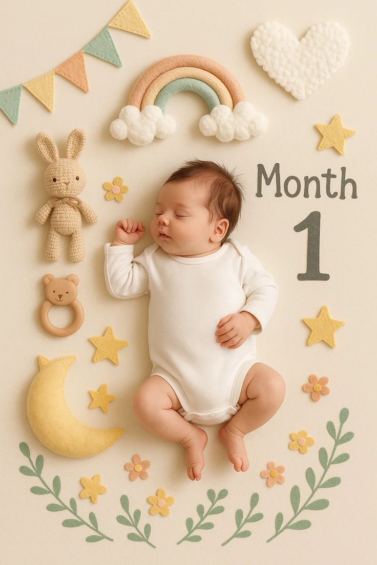 1 month baby photoshoot at home