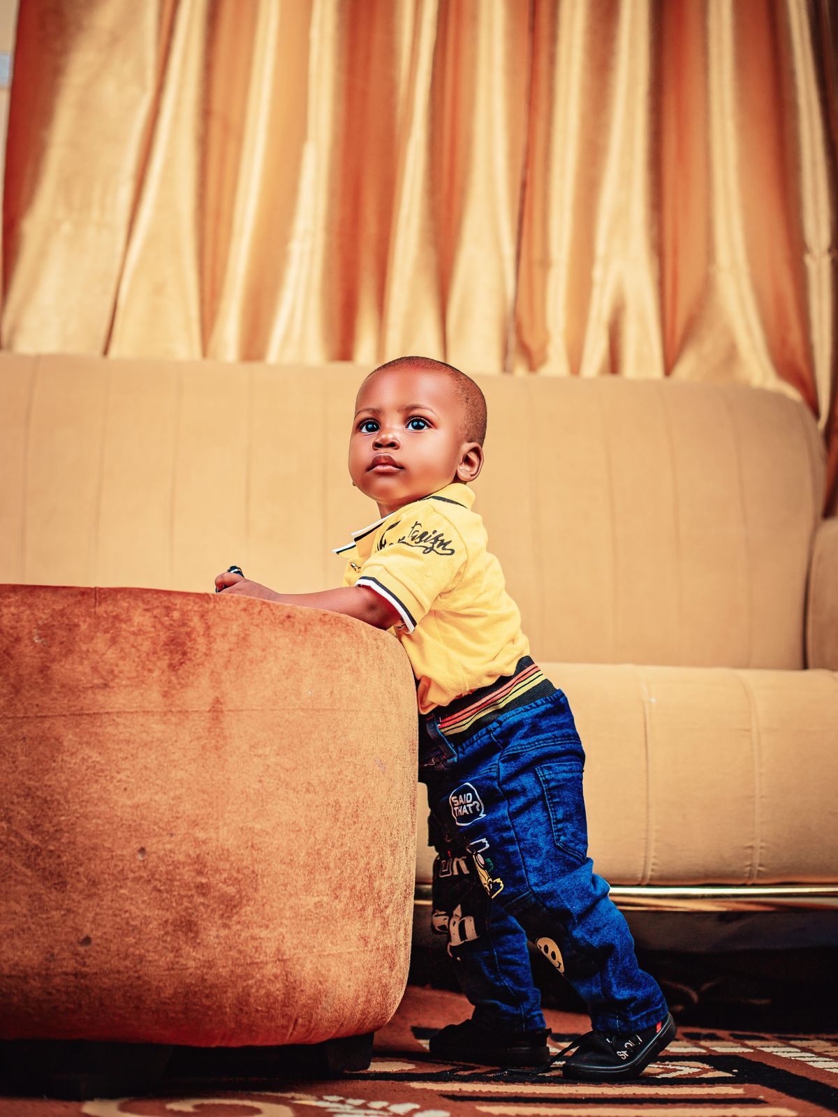 Month 10: Standing and Cruising - baby photography idea