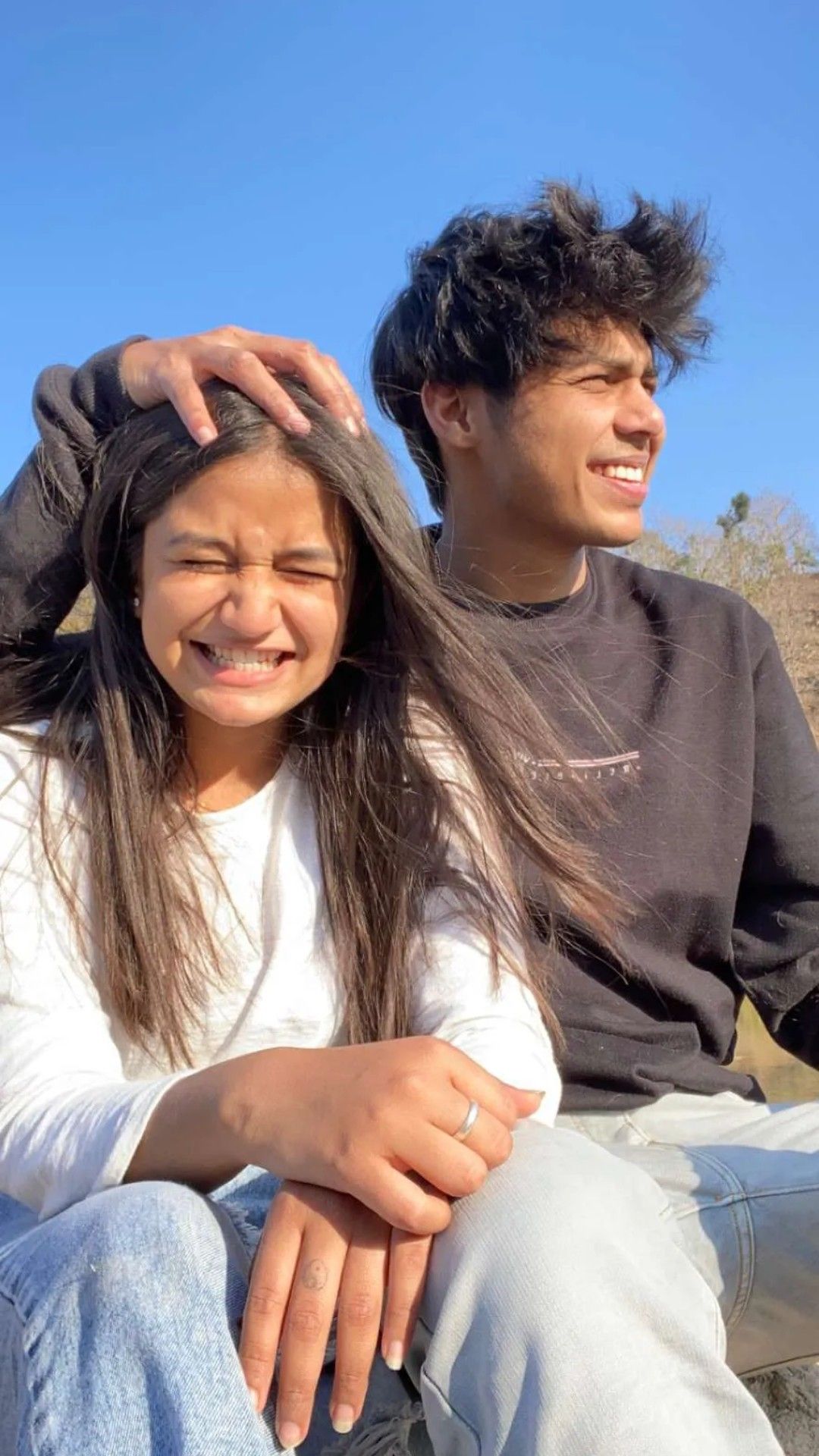brother and sister photo poses